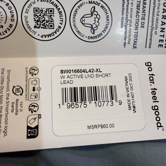 Smartwool Active Lined Shorts Womens XL Stretch Running Activewear - Picture 5 of 7